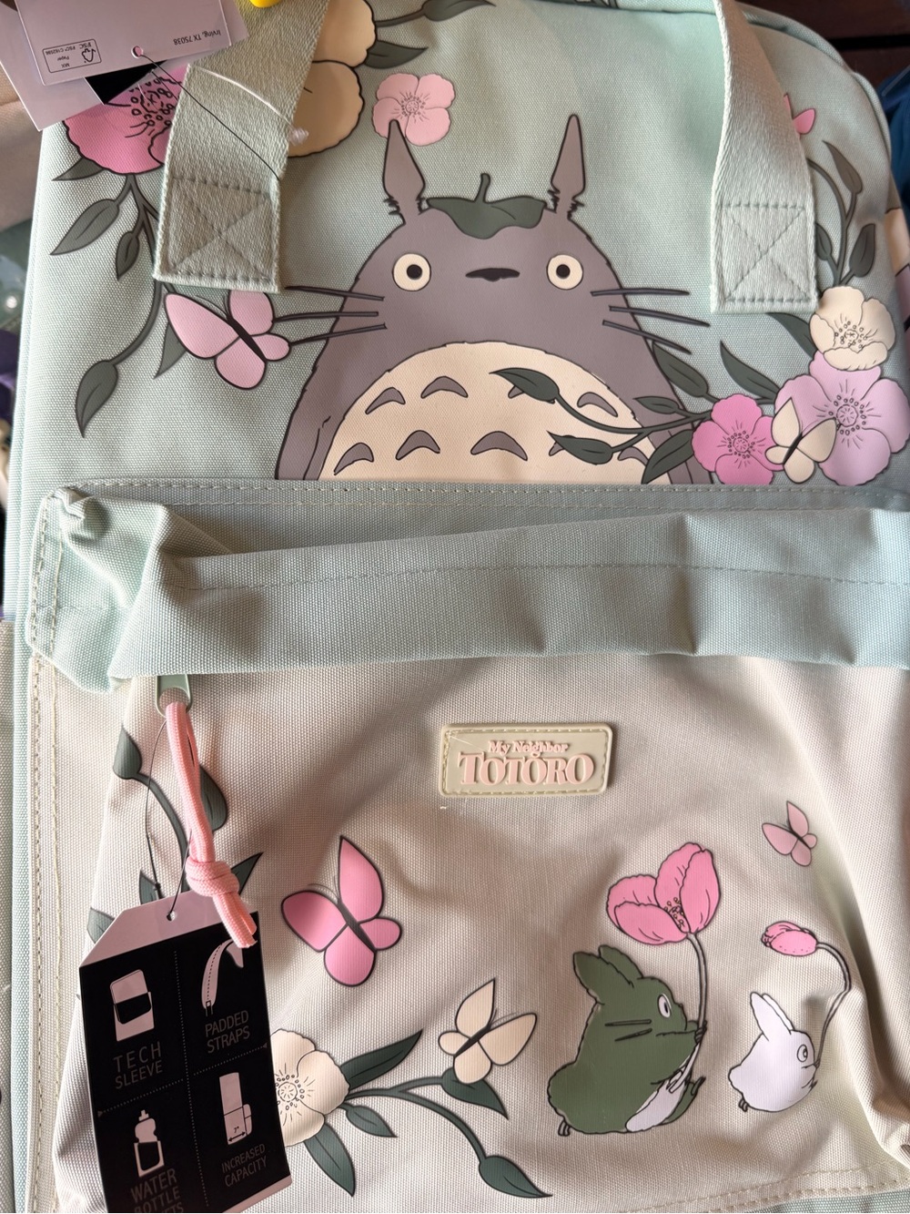 New Studio Ghibli My Neighbor Totoro Floral Backpack - Picture 5 of 5